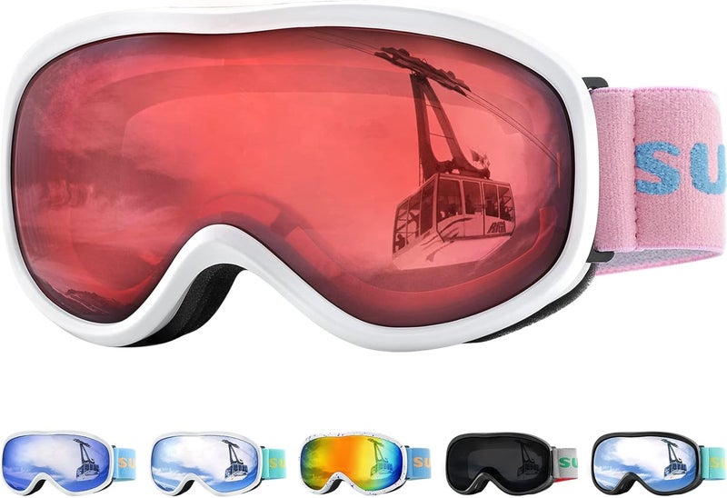 Supertrip Kids Ski Goggles, Anti-Fog Snow Snowboard Goggles for Kids Boys Grils Youth Age 5-15 - Image 1